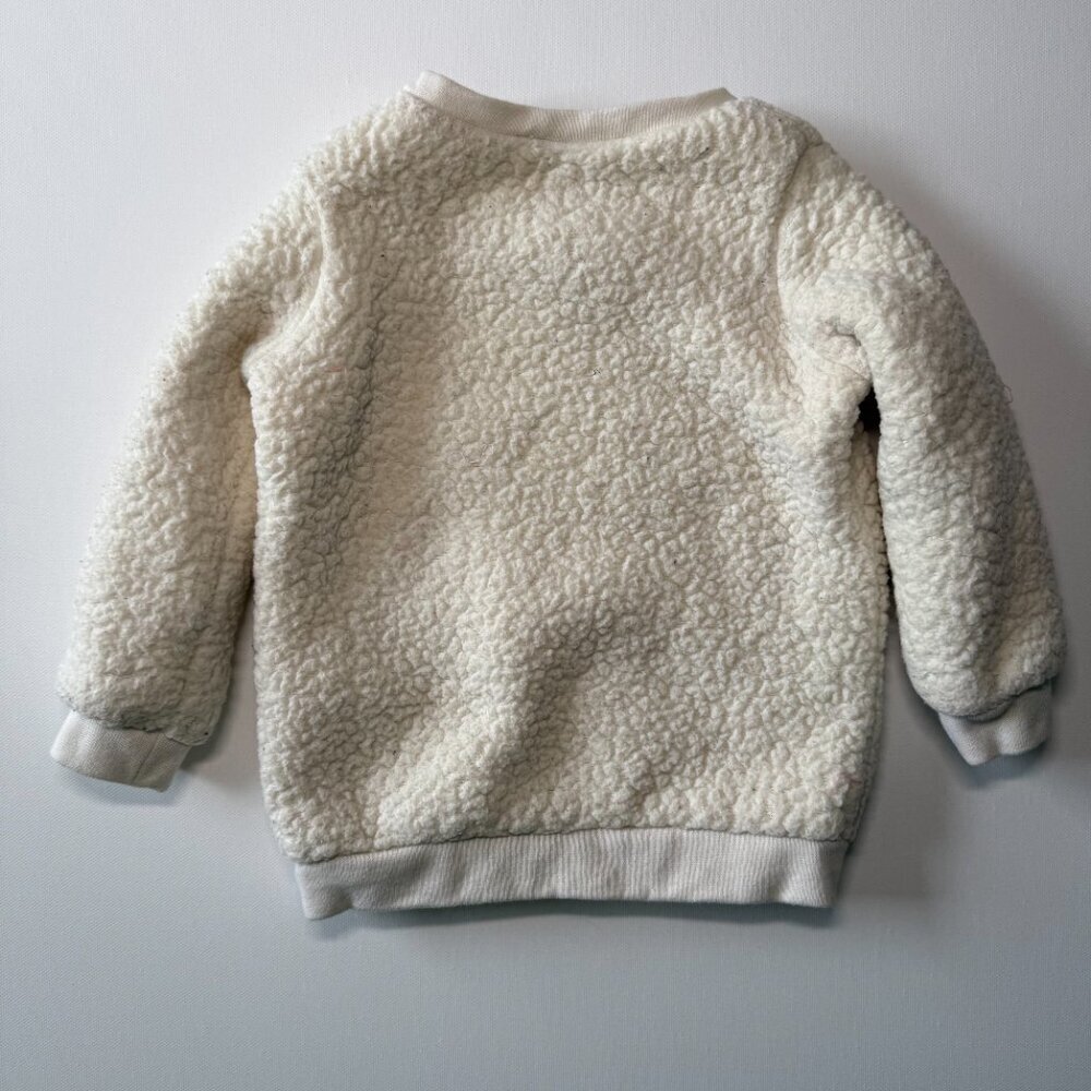 Nike Sherpa Fleece Baby Crewneck Sweatshirt Cream Colored Off White Size 9M - Picture 6 of 10
